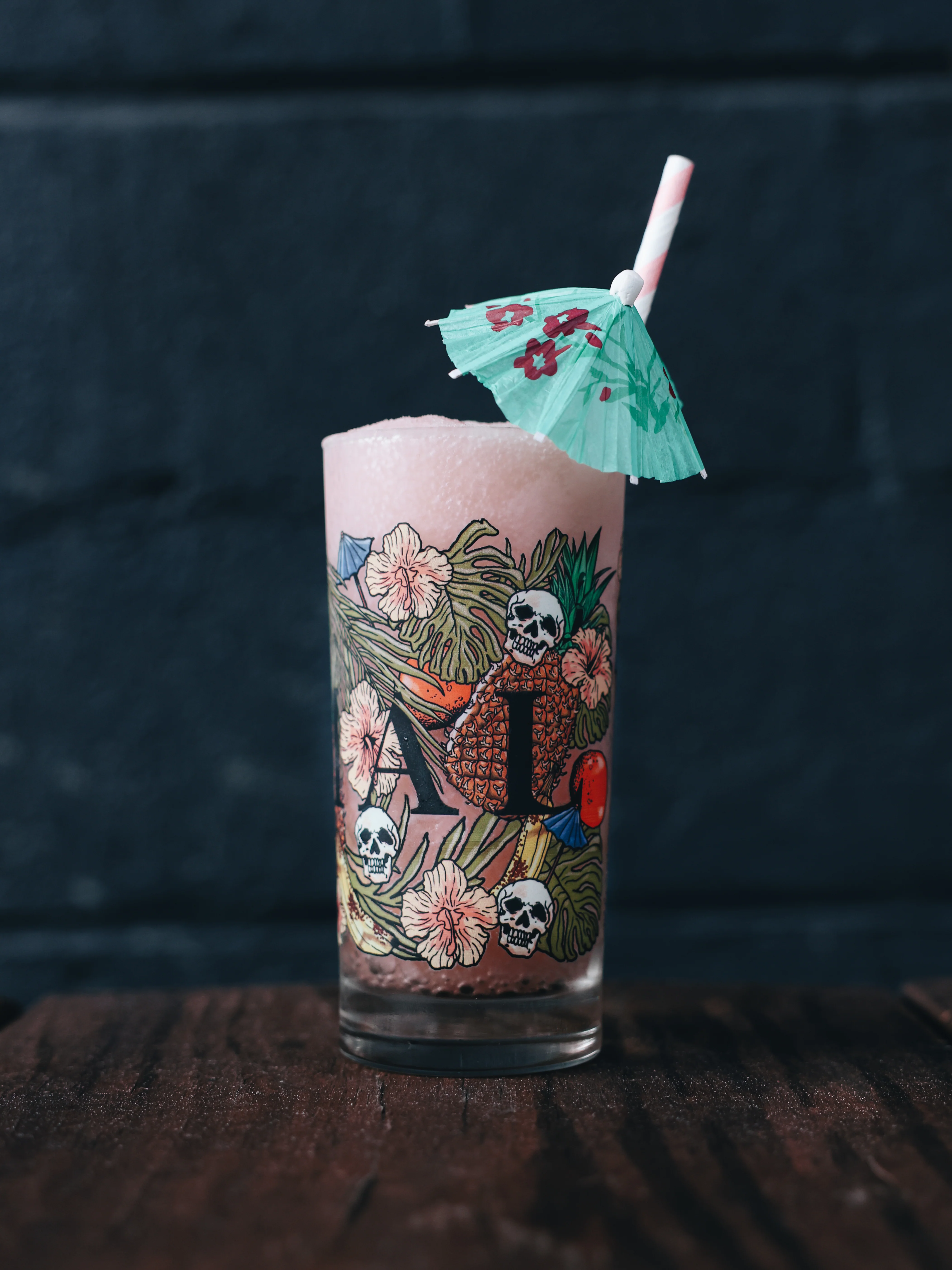 Floral + Skull Zombie Glass - Image 3
